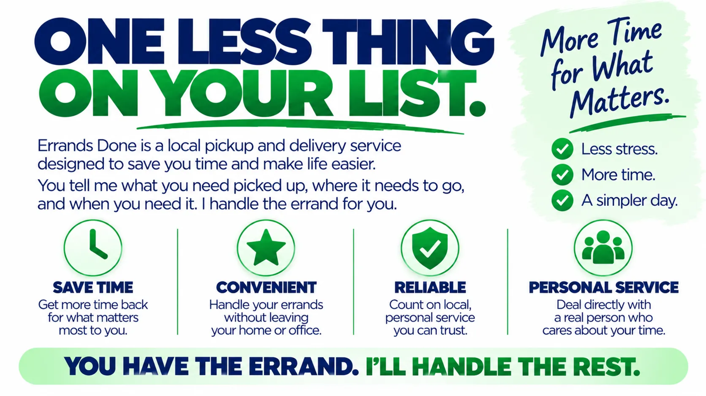 Errands Done local pickup and delivery service